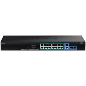 TRENDnet TPE-TG182F 18-Port PoE+ Unmanaged Gigabit High-Power Switch, 30W/Port, Rack mountable